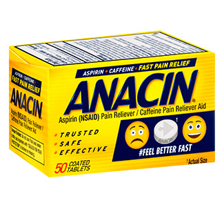 Anacin (aspirin and caffeine) Tablets x 1's