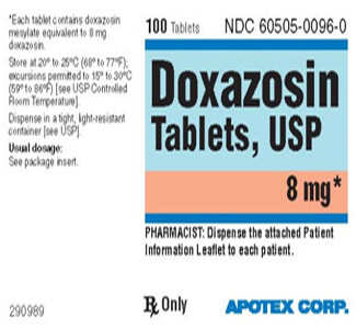 Doxazosin (Cardura) 8mg Tablets  x 1's