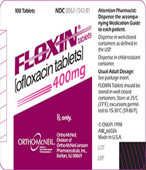 Floxin (Ofloxacin) 400mg Tablets  x 1's