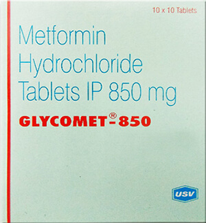 Glycomet (Metformin) 850mg Tablets x 1's