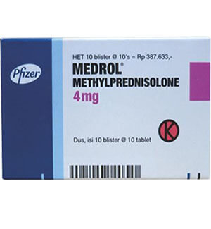 Medrol (Methylprednisolone) 4mg Tablets x 1's