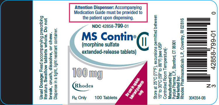 MsContin (morphine Sulfate) 100 Mg Oral Tablets x 1's