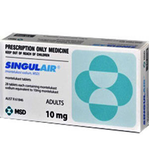 Singulair (Montelukast) 10mg Tablets  x 1's