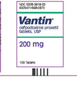 Vantin (Cefpodoxime) 200mg Tablets  x 1's